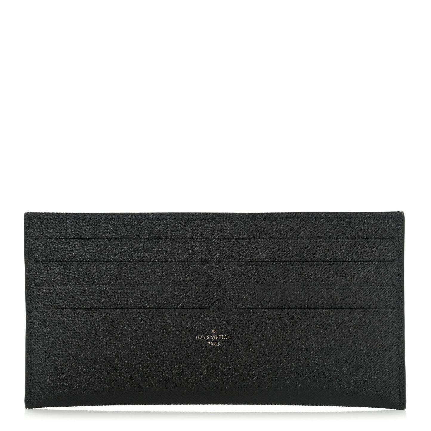 Calfskin Felicie Chain Wallet Card Holder Insert Black