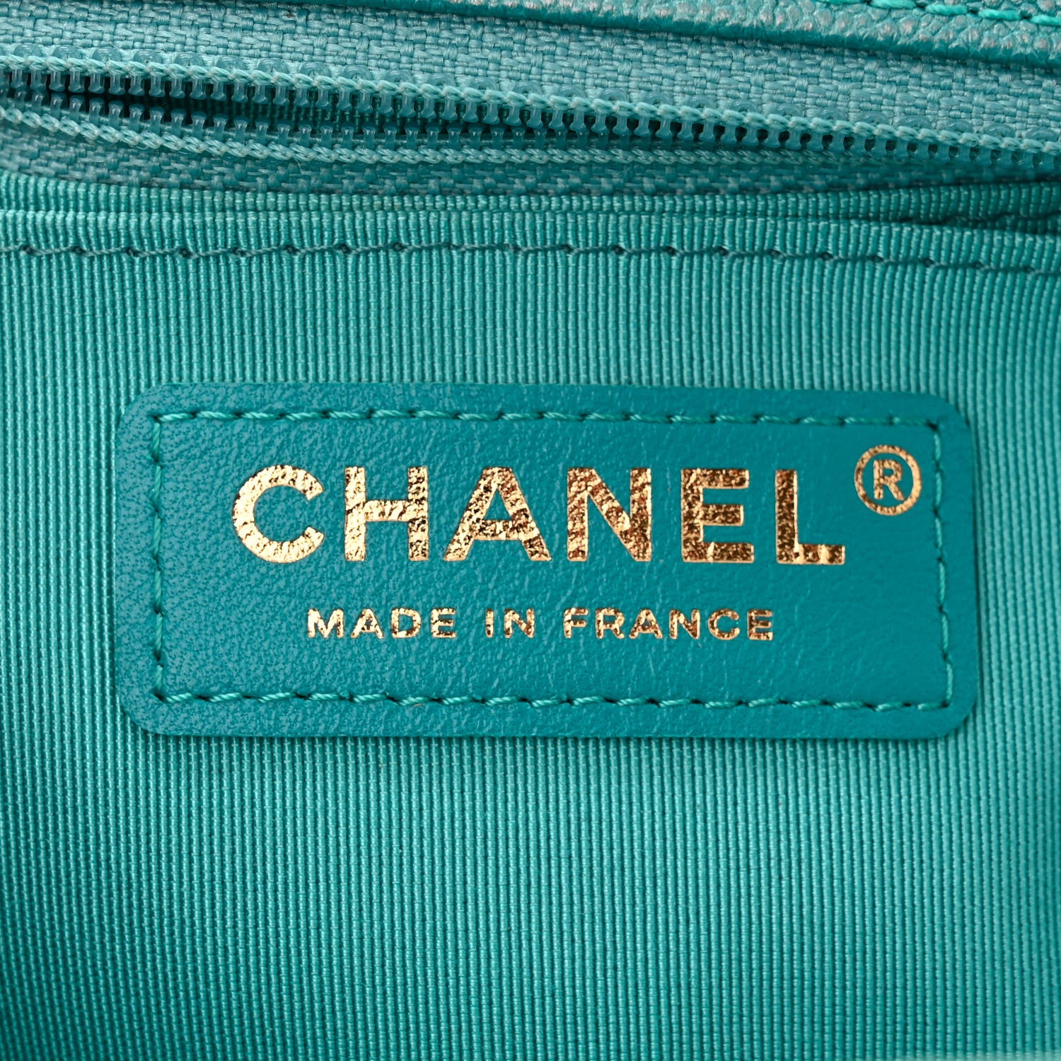 Chanel Caviar Chevron Quilted Small Statement Flap Turqouise 6 of 11
