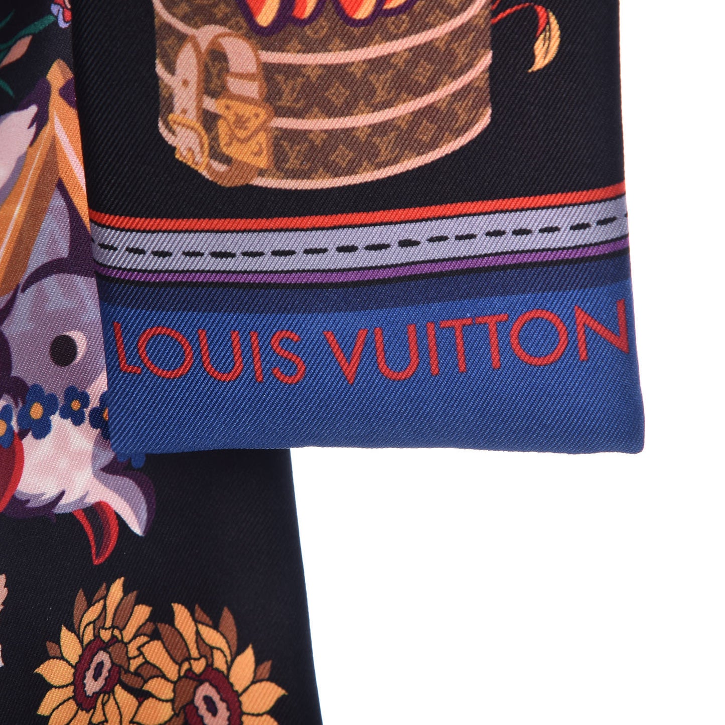Silk Monogram Superstition Bandeau Black