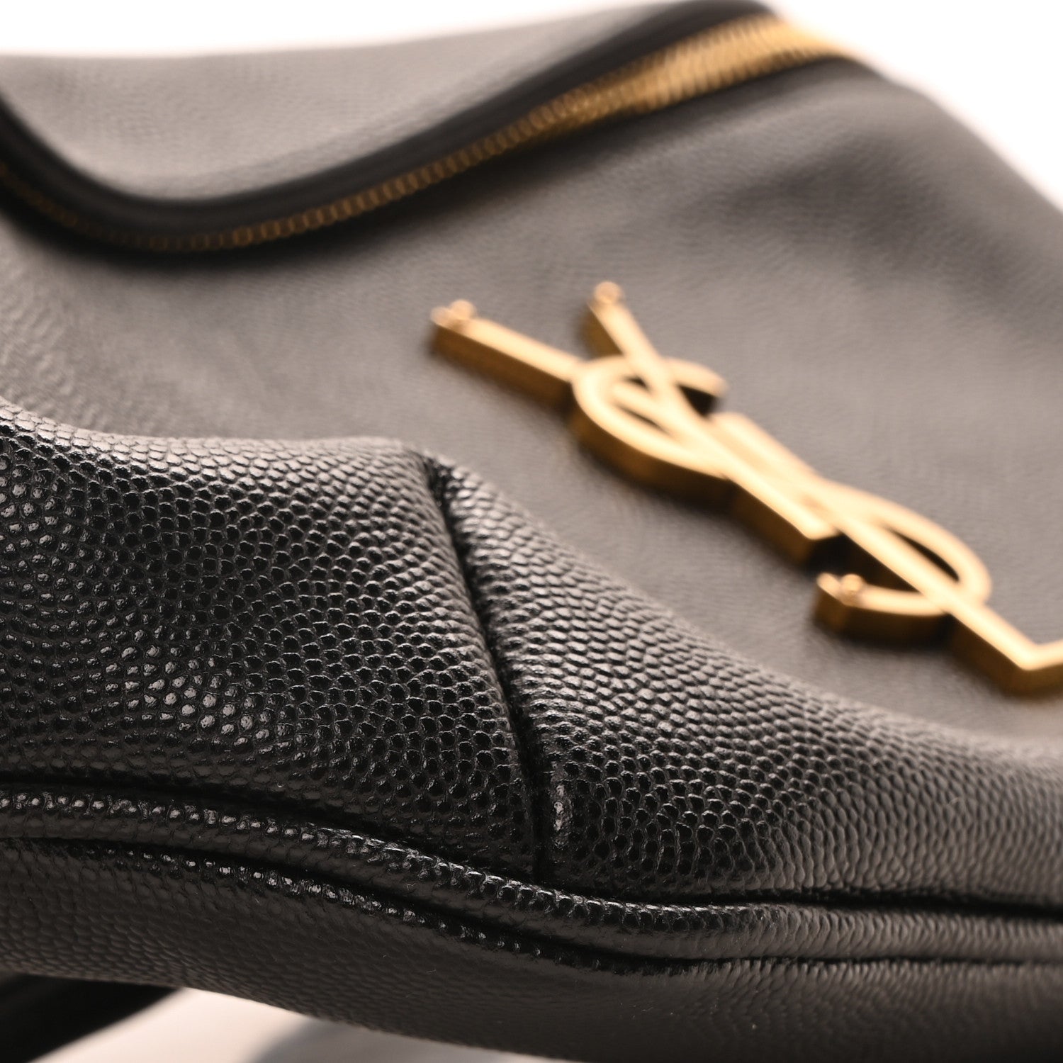 Saint Laurent Grain De Poudre Monogram Belt Bag Black 9 of 10