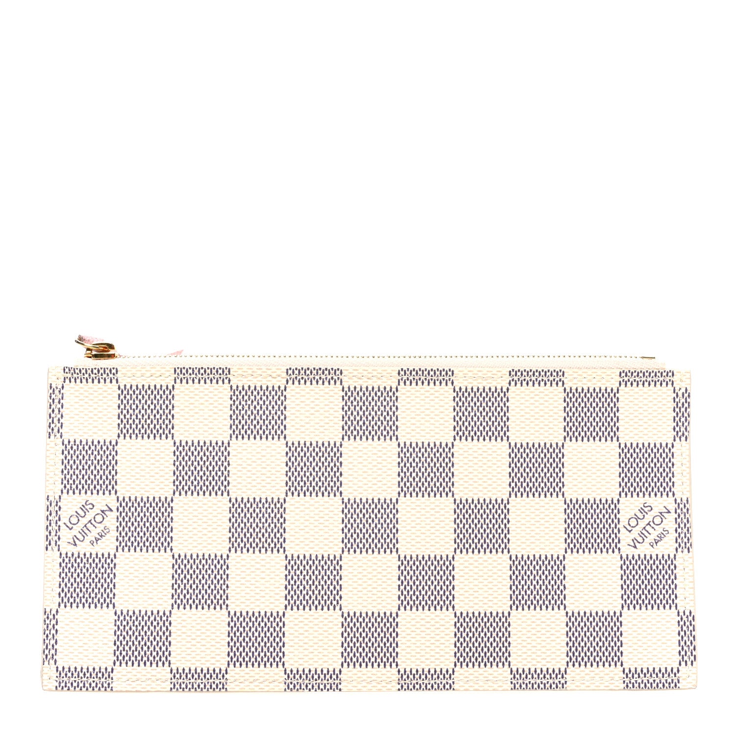 Louis Vuitton Damier Azur Felicie Chain Wallet Zippered Insert Rose Ballerine 1 of 6