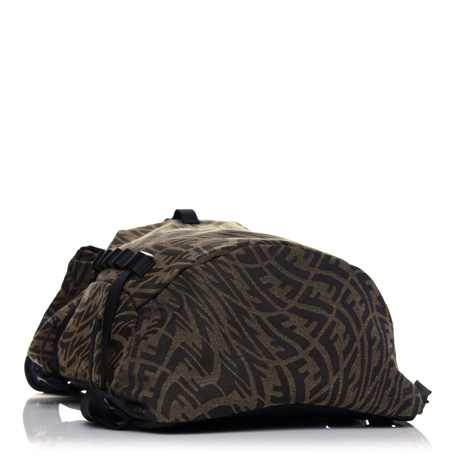 Fendi X SARAH COLEMAN Fabric Jacquard FF Vertigo Ferrino Ripstop Backpack Tobacco Moro Black 4 of 10