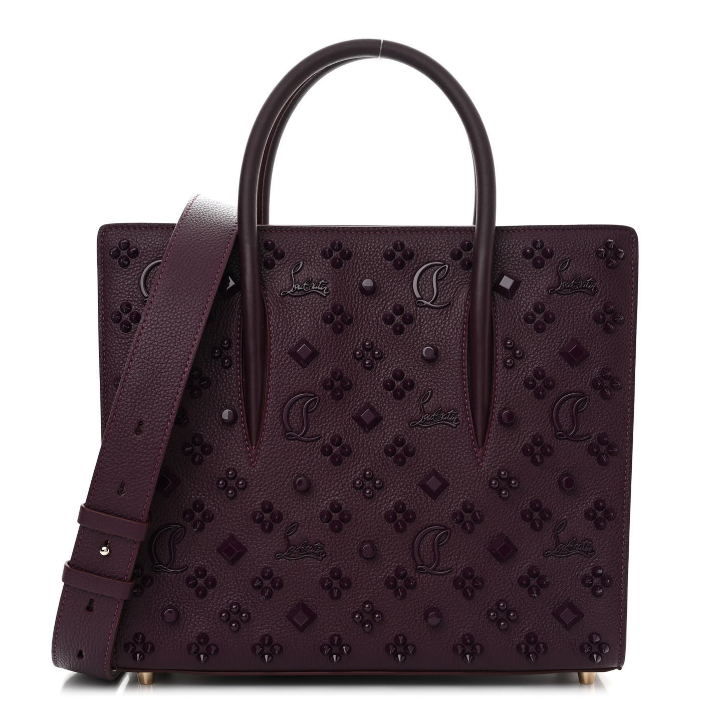 Calfskin Spikes Loubinthesky Medium Paloma Merlot