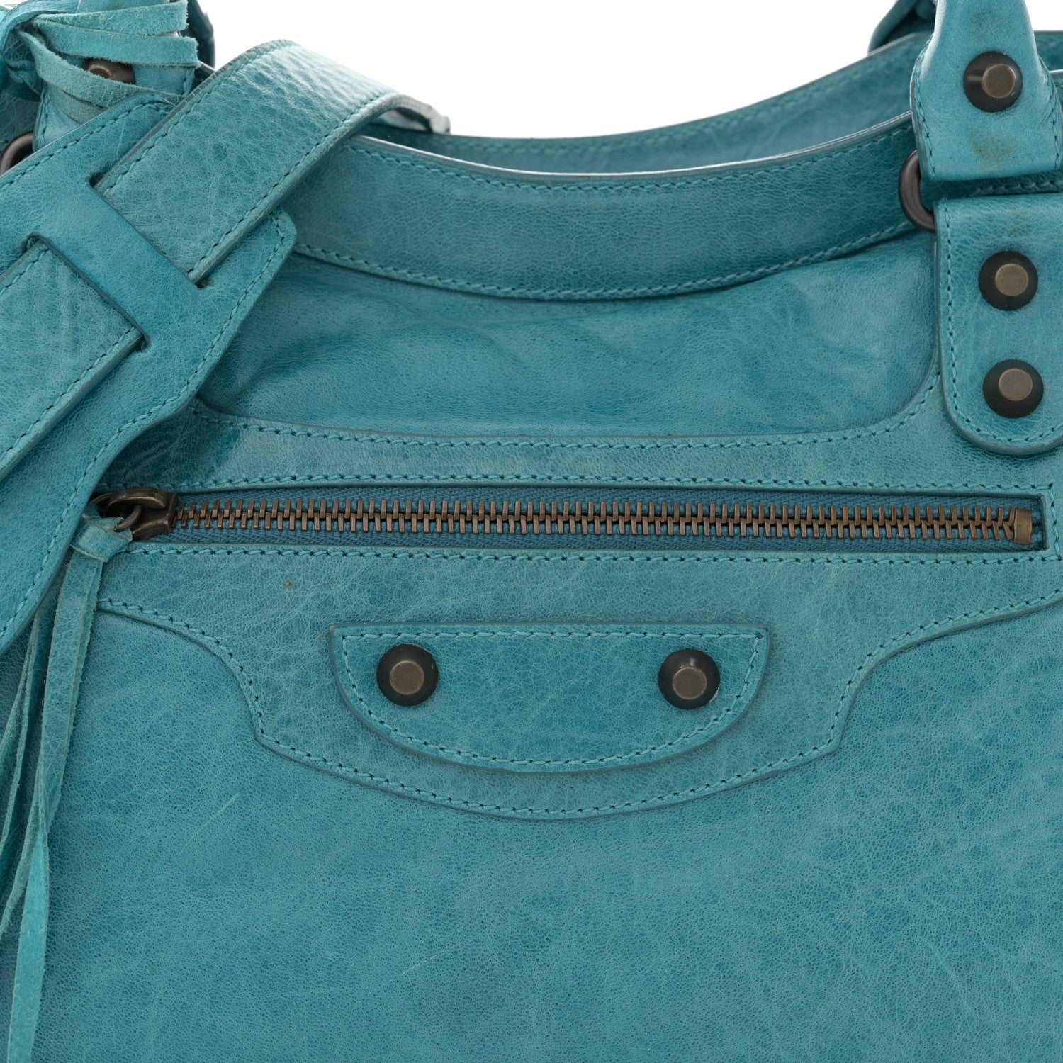 Balenciaga Agneau Classic Hardware City Aquamarine 9 of 15