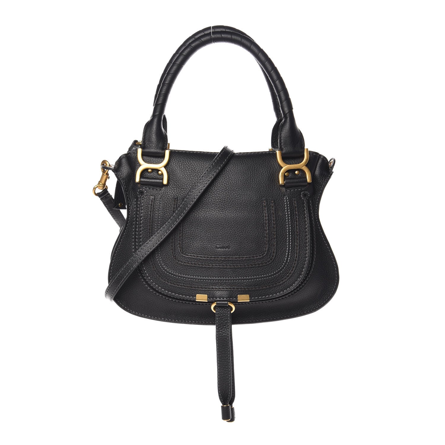 Chloe Calfskin Small Marcie Satchel Black 1 of 11