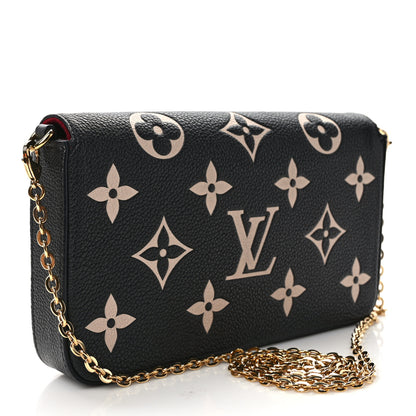 Louis Vuitton Empreinte Monogram Giant Felicie Pochette Black Beige 4 of 12