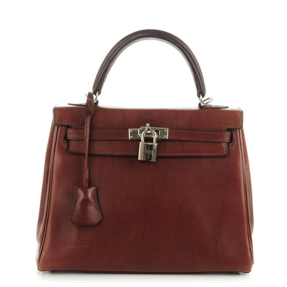 Hermes Veau Evergrain Kelly Retourne 25 Havane 1 of 23