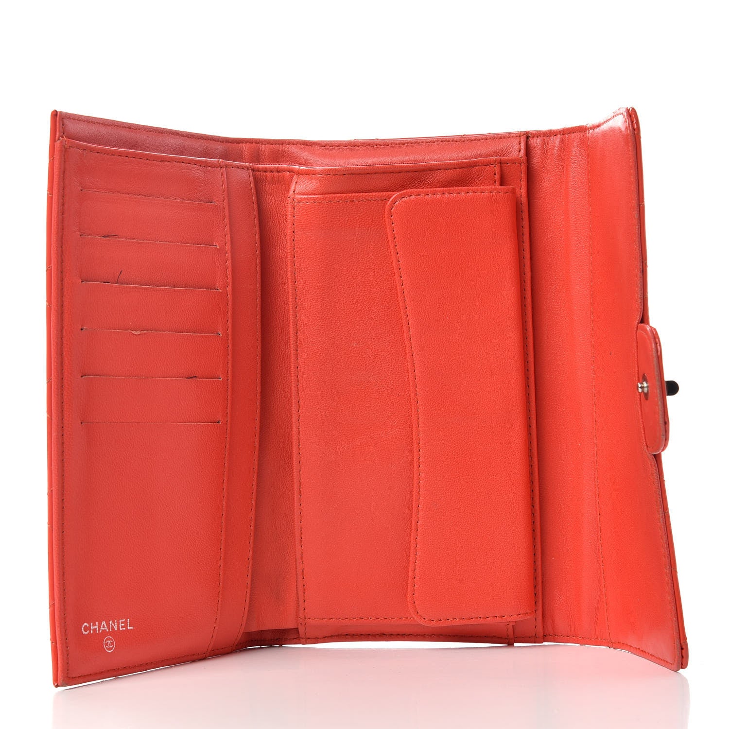 Chanel Patent Quilted Reissue Long Flap Wallet Orange 5 of 6