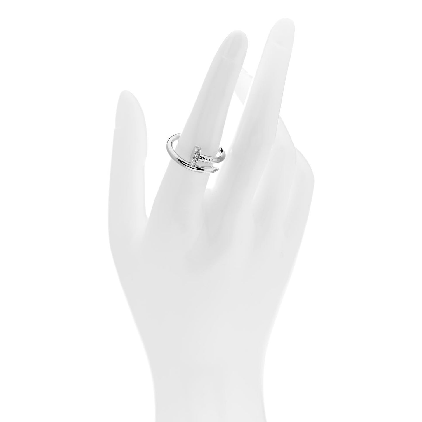 18K White Gold Diamond Juste Un Clou Ring 55 7.25