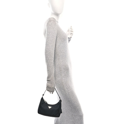 Prada Tessuto Nylon Saffiano Mini Re-Edition 2005 Bag Black 2 of 10