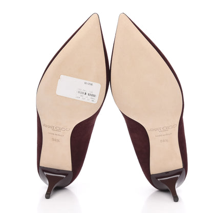 Jimmy Choo Suede Alia 60 Pumps 38.5 Bordeaux 5 of 8