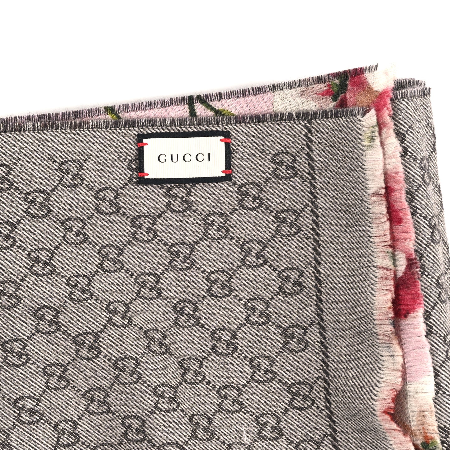Wool GG Monogram Miniorophin Scarf Shell Pink