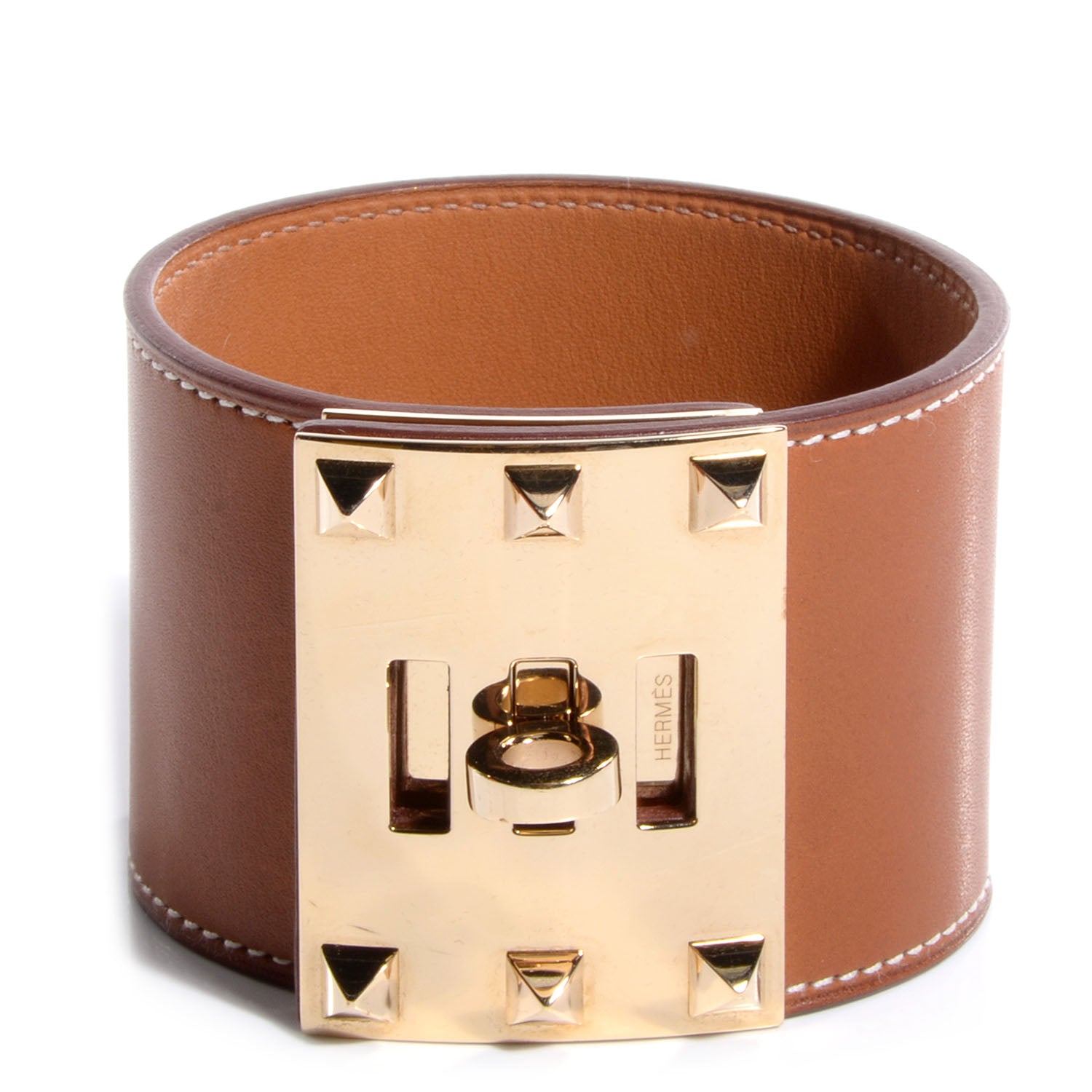 Hermes Natural Barenia Extreme Kelly Bracelet Large 1 of 8