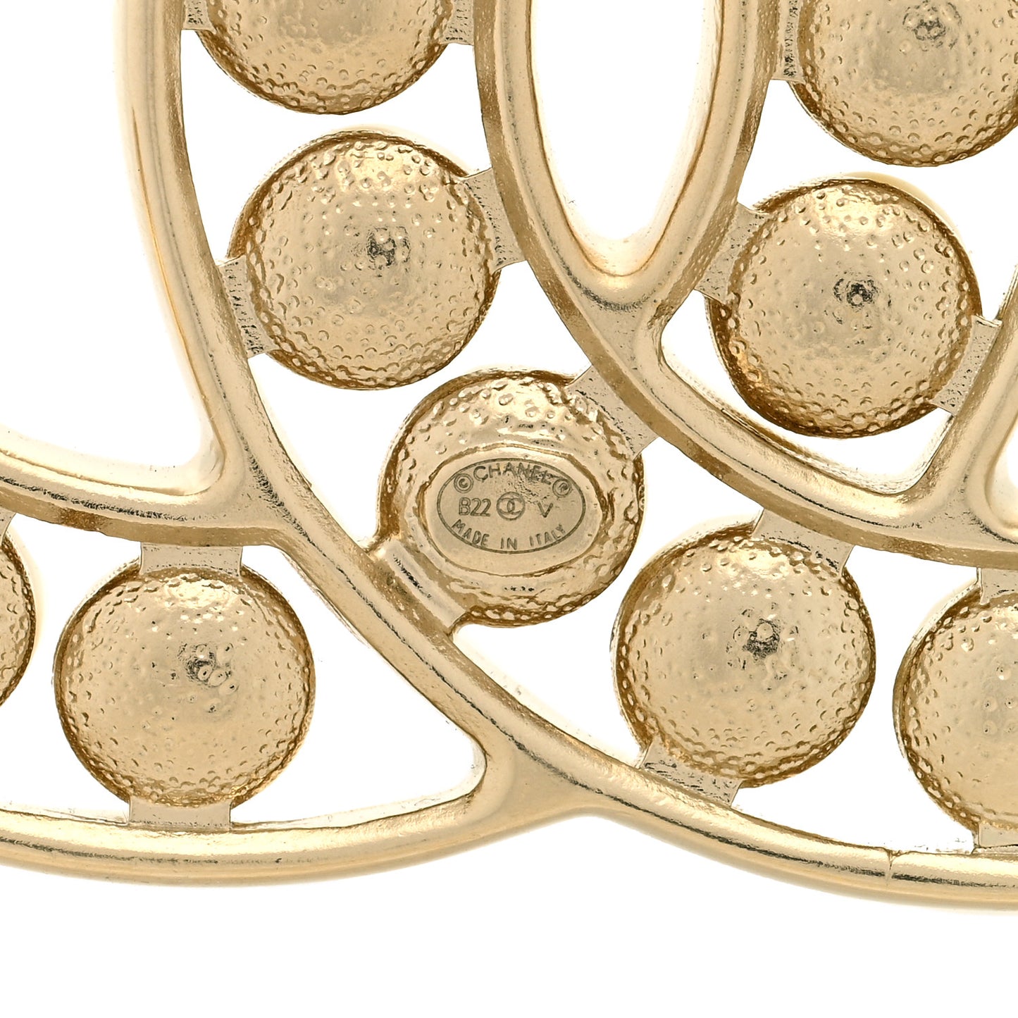 Pearl CC Brooch Light Gold