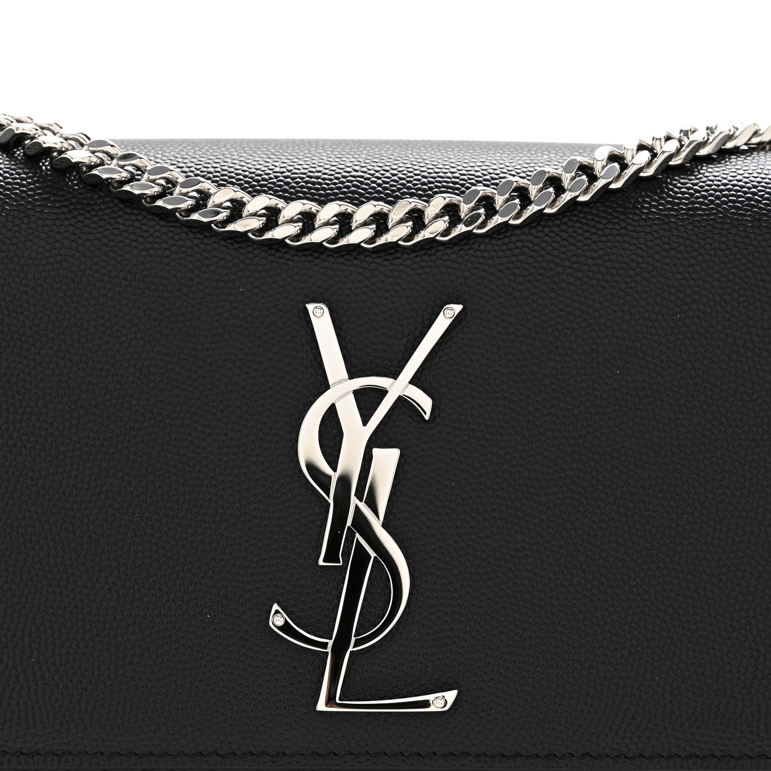 Saint Laurent Grain De Poudre Small Monogram Kate Satchel Black 12 of 12