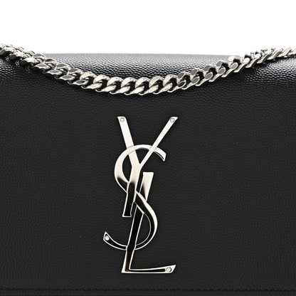 Saint Laurent Grain De Poudre Small Monogram Kate Satchel Black 12 of 12