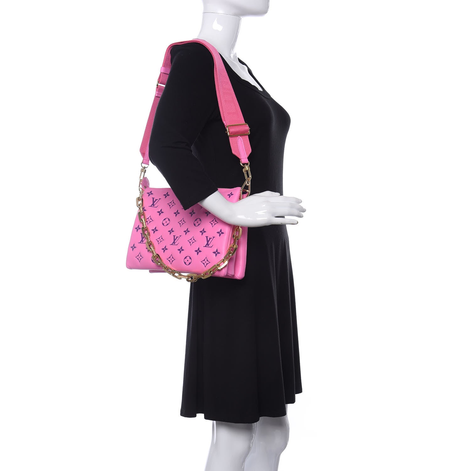 Louis Vuitton Lambskin Embossed Monogram Vuittamins Coussin PM Rose Violet 2 of 10