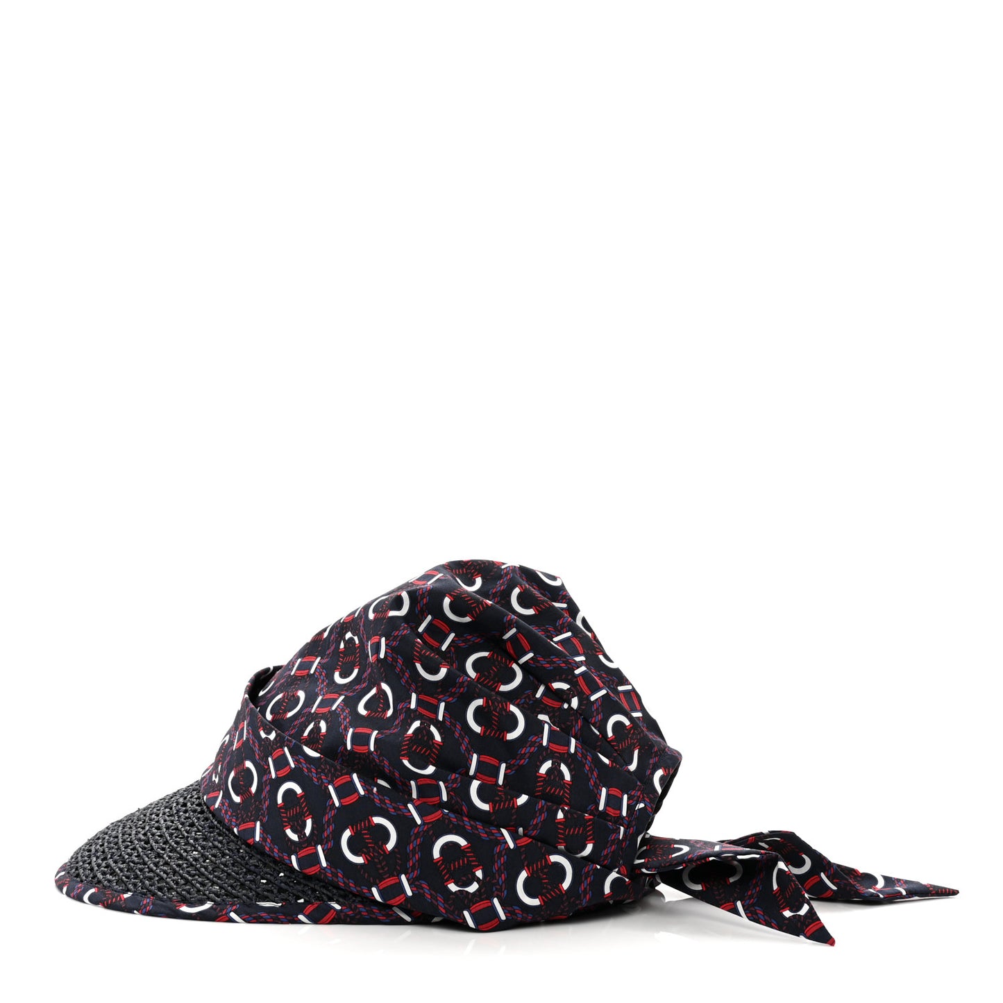 Raffia Silk Gemini Cap Marine Bleu Navy