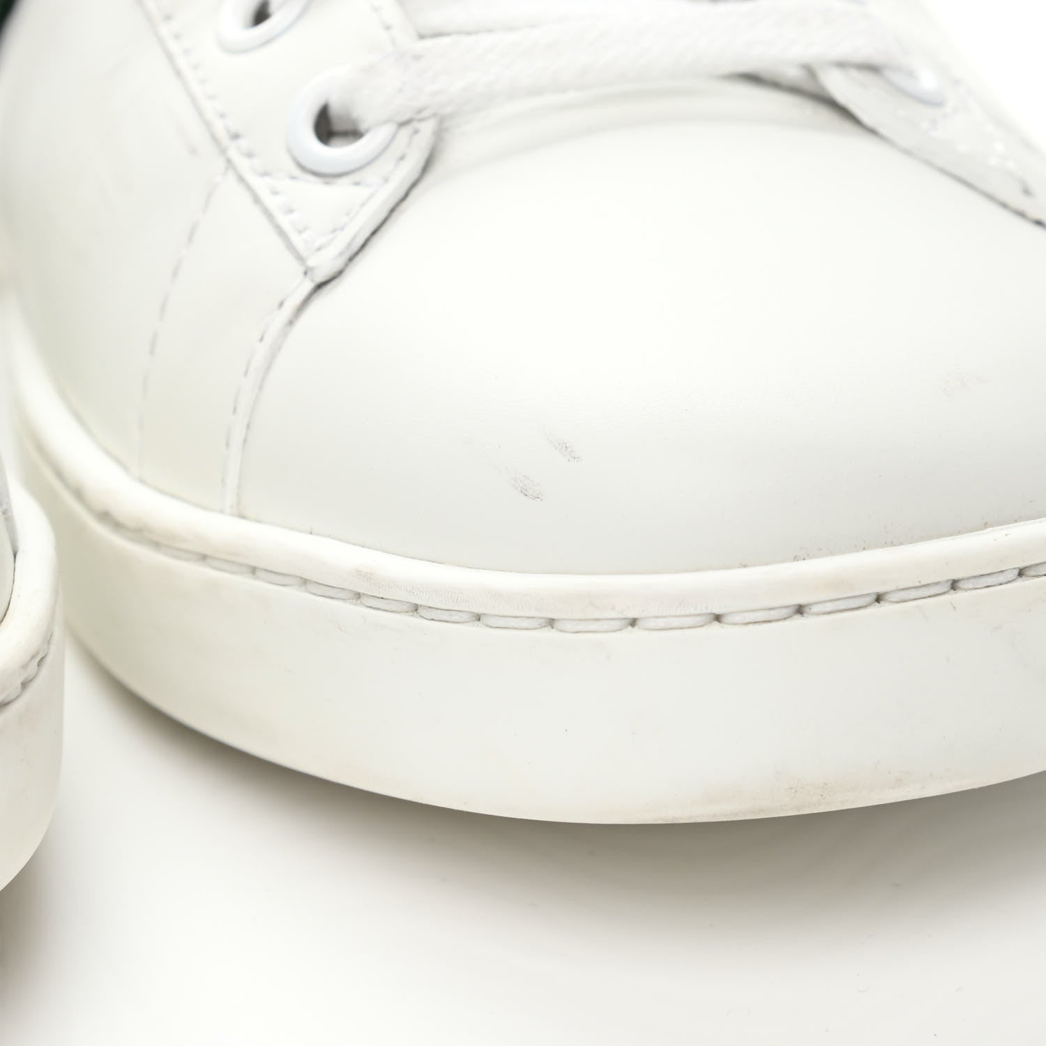 Gucci Calfskin Web GG Apple Embroidered Womens Ace Sneakers 37 White 5 of 5