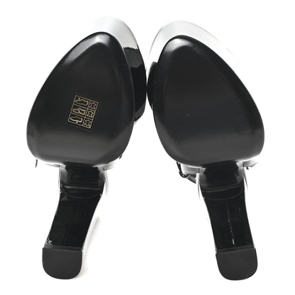 Saint Laurent Vernice Grupy Sexy 95 Tanouk Platform Sandals 39 Black 6 of 9