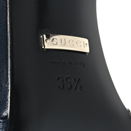 Gucci GG Monogram Malaga Kid Crystal Square G 75mm Slingback Pumps 35.5 Beige Blue 6 of 8