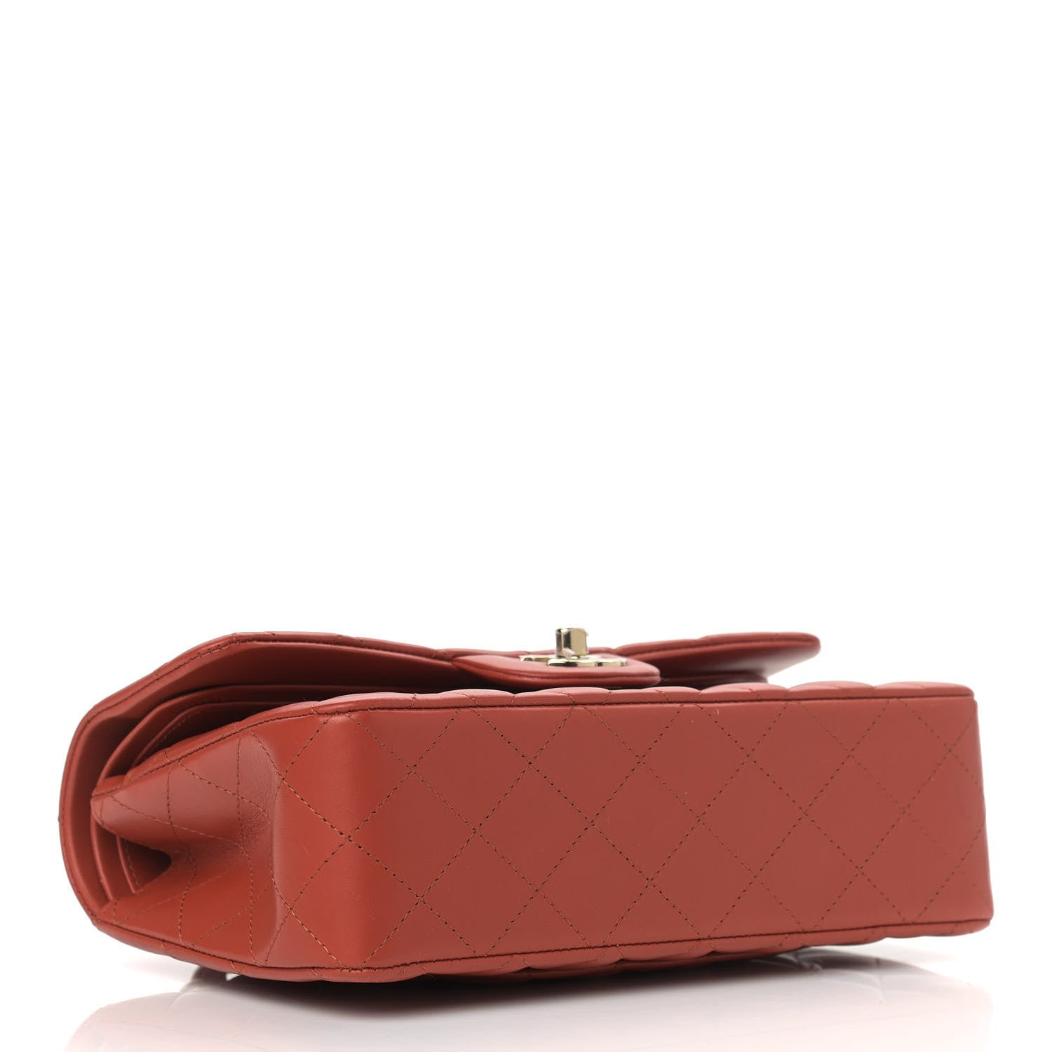 Chanel Lambskin Quilted Small Double Flap Brown 3 of 10