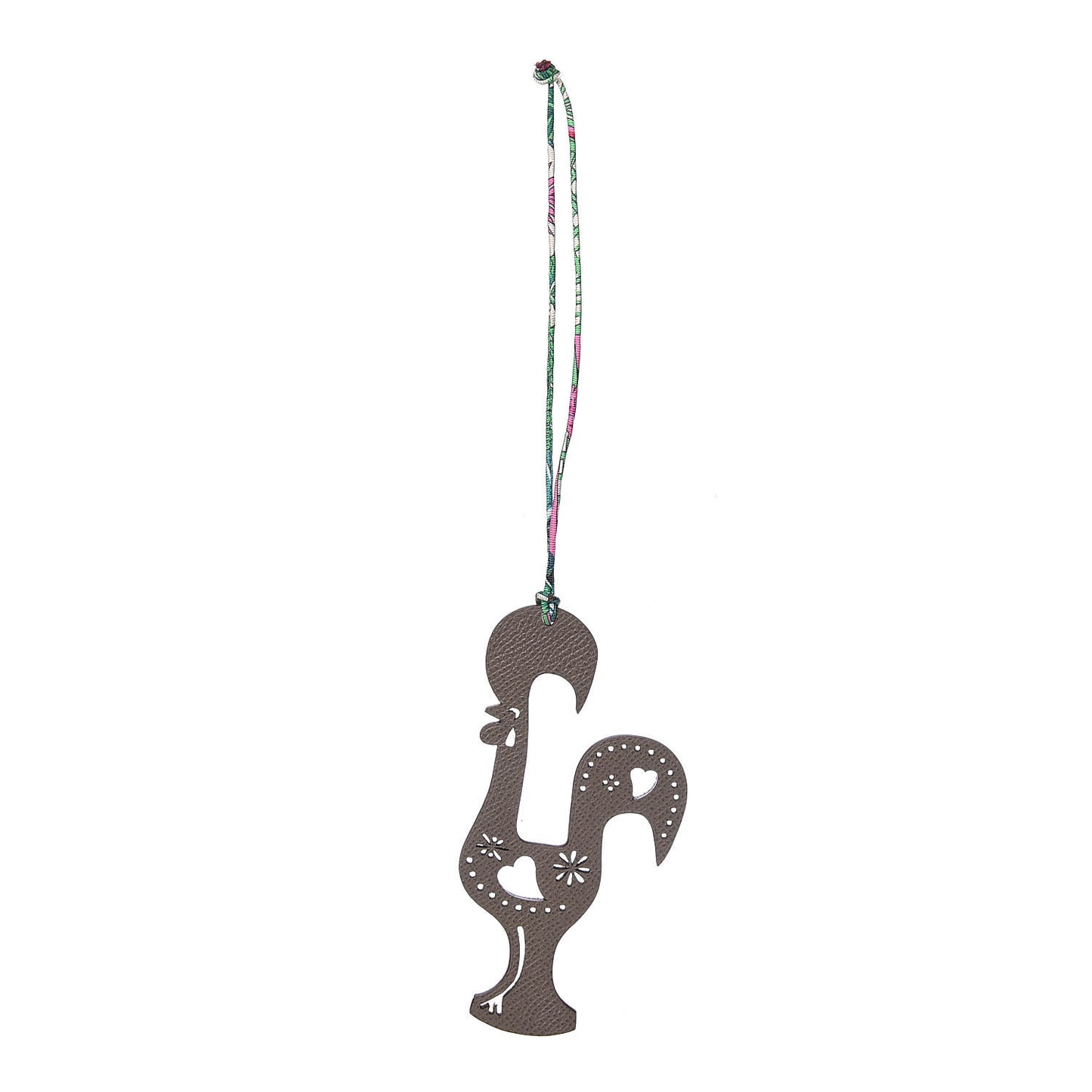 Epsom Togo Petit H Rooster Bag Charm Etain Toffee