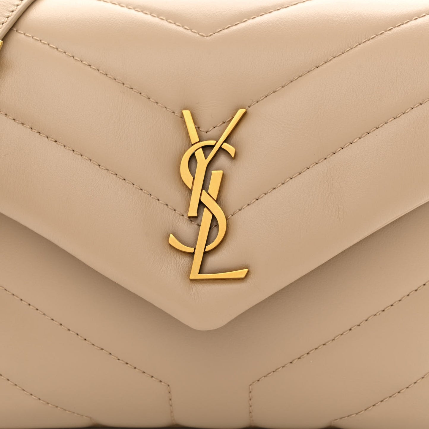 Calfskin Y Quilted Monogram Toy Loulou Crossbody Bag Dark Beige