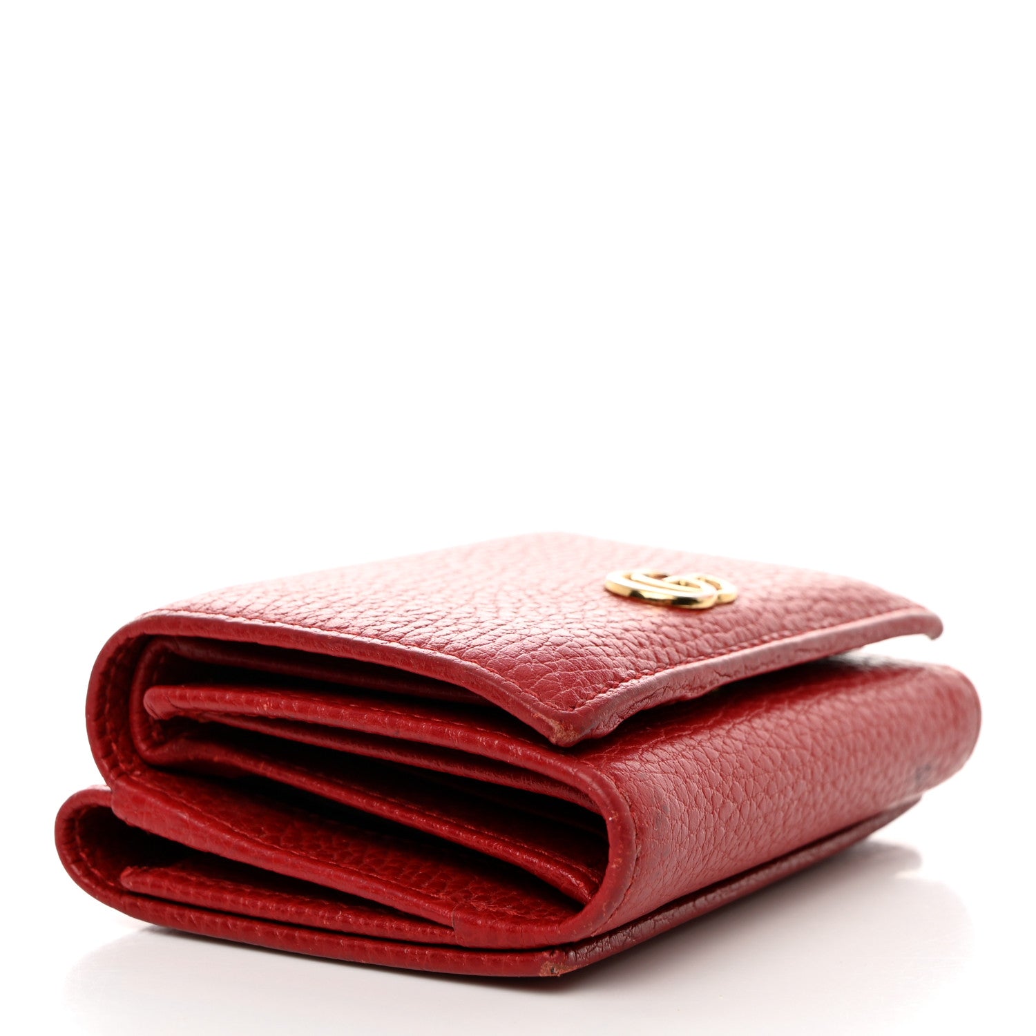 Gucci Dollar Calfskin GG Marmont Wallet Hibiscus Red 4 of 13
