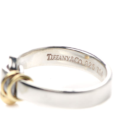 Tiffany Sterling Silver 18K Yellow Gold Hook Ring 49 5 4 of 4