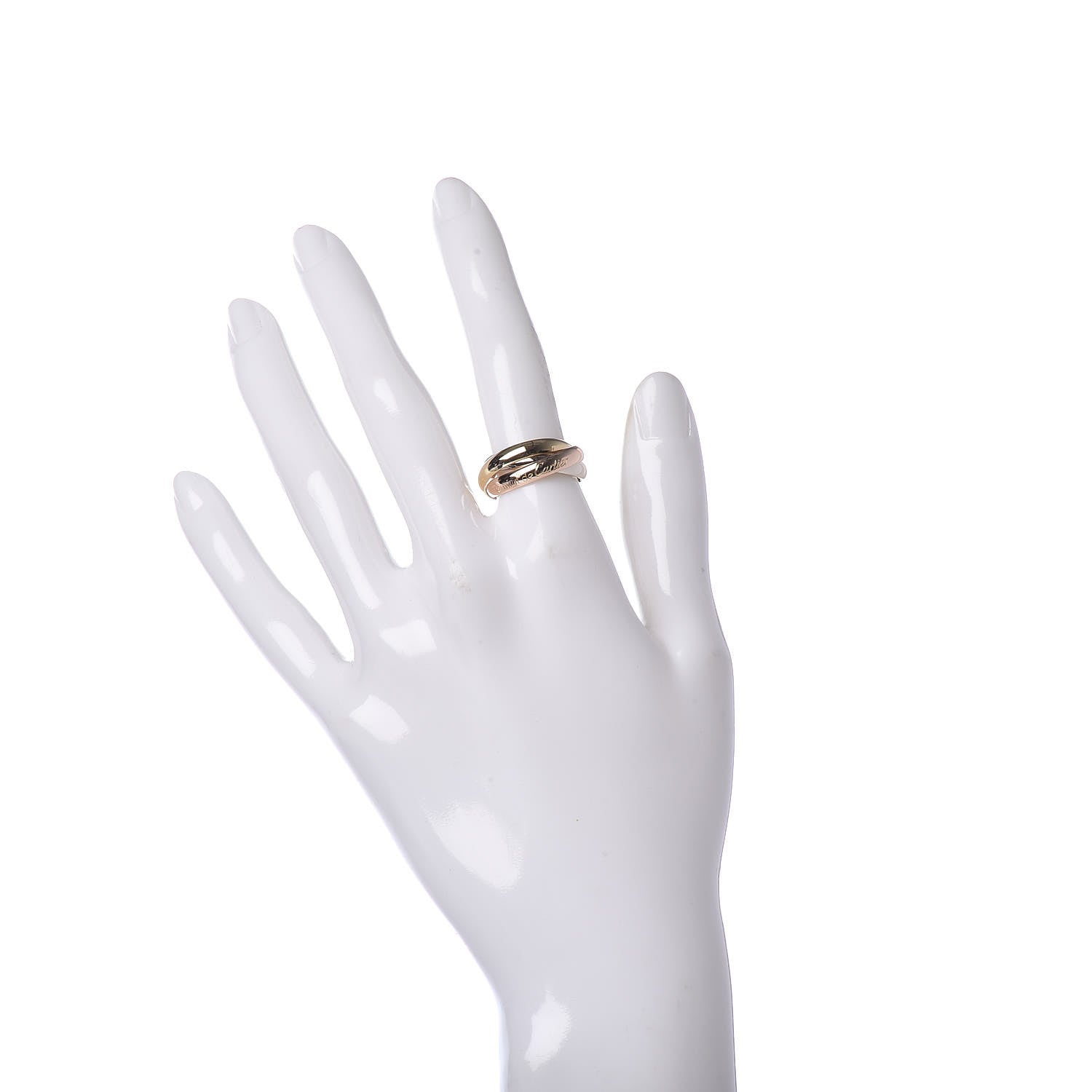Cartier 18K Pink Yellow White Gold Classic Les Must De Trinity Ring 51 5.75 2 of 5