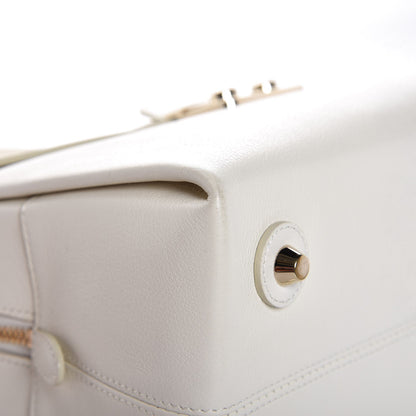 Christian Dior Grained Calfskin Top Handle Flap White 10 of 18