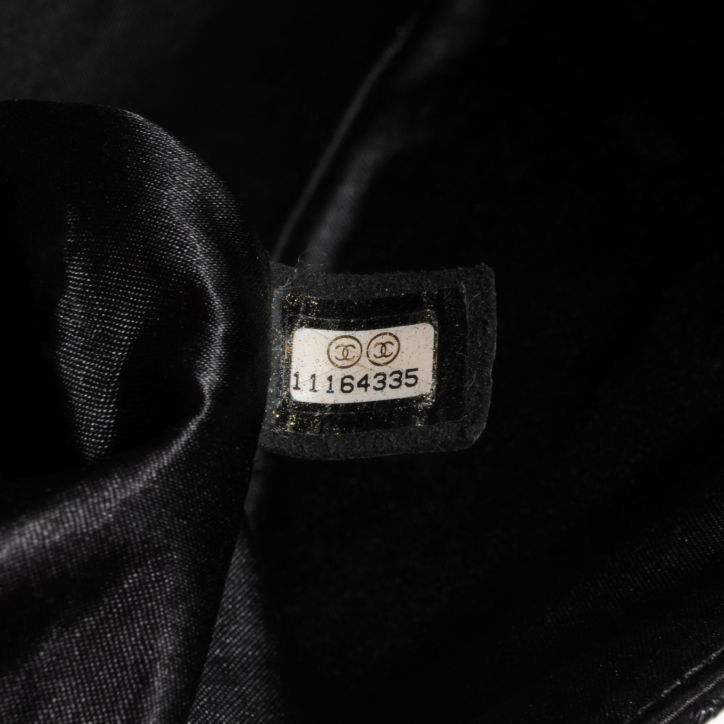 Aged Calfskin Perforated Flap Black