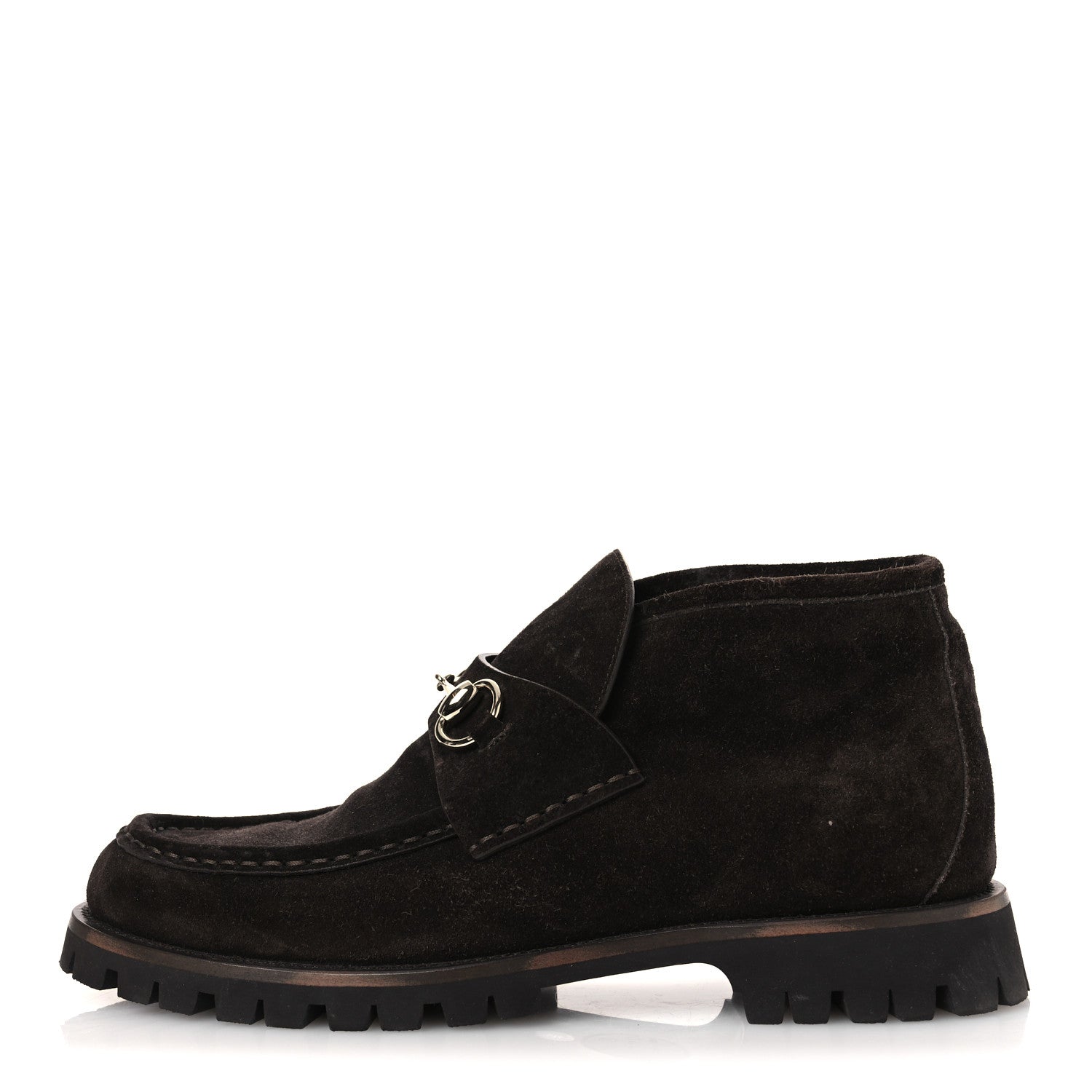 Gucci Suede Womens Horsebit Ankle Boots 39 Dark Brown 1 of 10