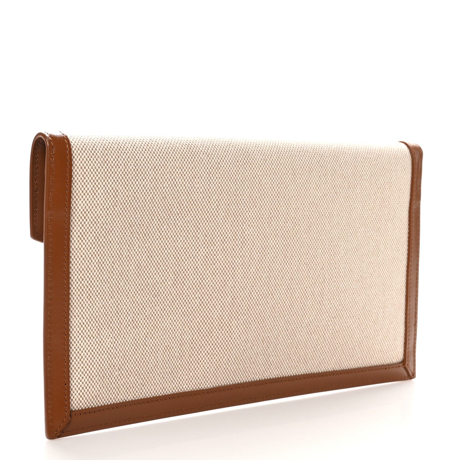 Saint Laurent Canvas Uptown Pouch Natural Beige Brick 3 of 8