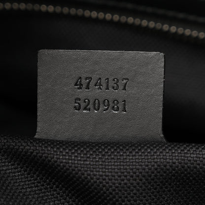 Gucci GG Supreme Monogram Appia Calfskin Web Flat Messenger Bag Black Grey 7 of 11