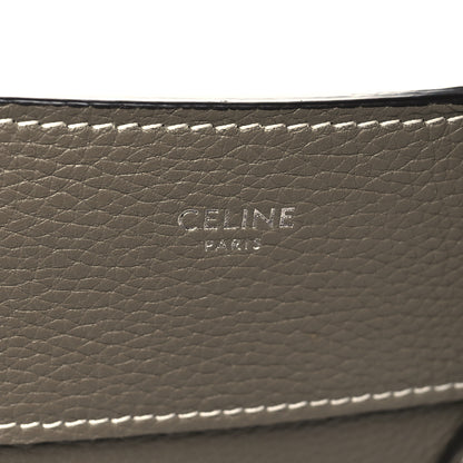 Celine Drummed Calfskin Mini Luggage Souris 6 of 13