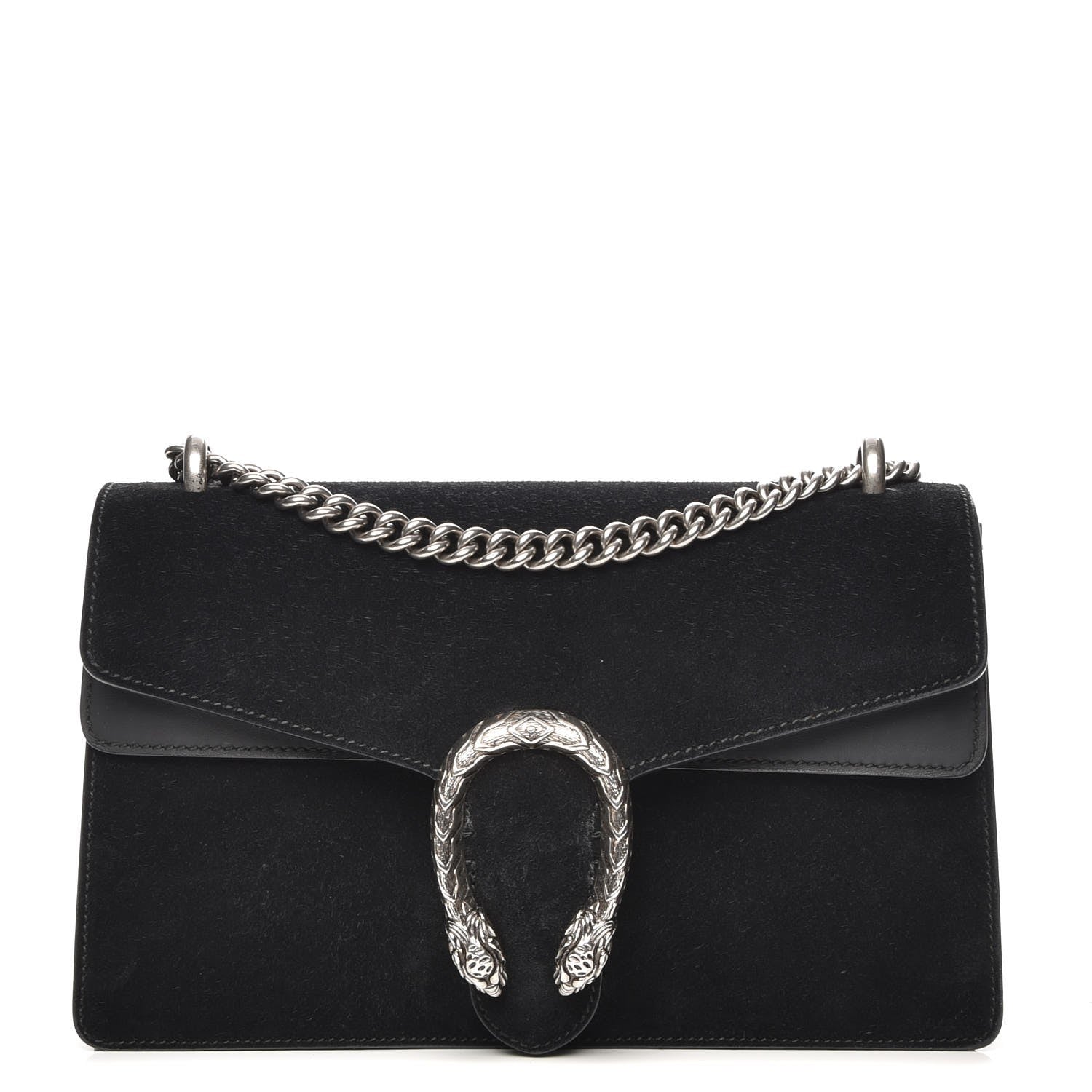 Gucci Suede Small Dionysus Shoulder Bag Black 1 of 8