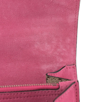 Gucci GG Supreme Monogram Suede Pierced Heart Embroidered Medium Dionysus Shoulder Bag Beige Ebony Pink Tropical Flower 12 of 16