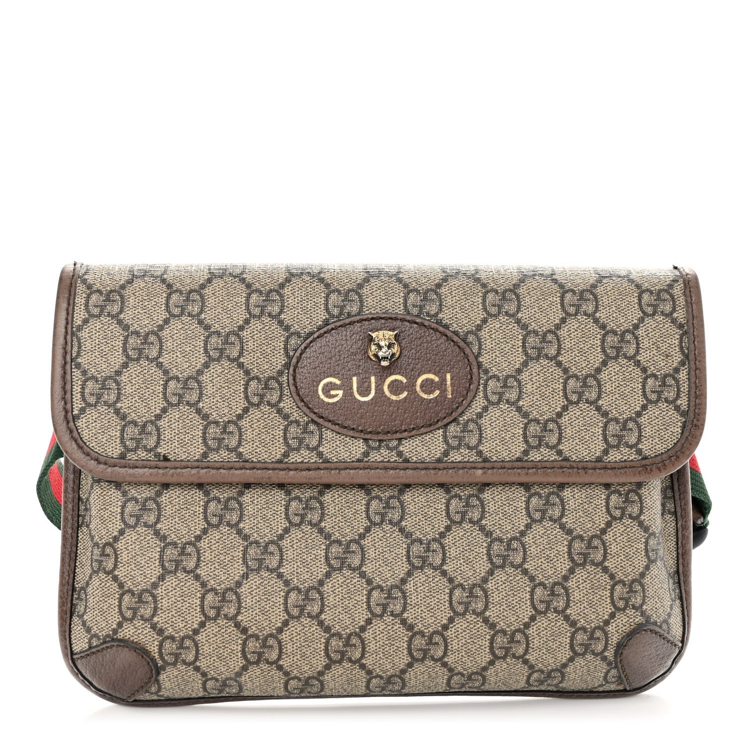 Gucci GG Supreme Monogram Neo Vintage Web Belt Bag Brown 1 of 9