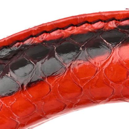 Christian Dior Calfskin Snakeskin Medium Diorissimo Tote Burgundy Red 12 of 12