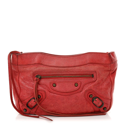 Balenciaga Chevre Classic Hardware Porte Toilette Makeup Clutch  Rouge Coquelicot 1 of 15