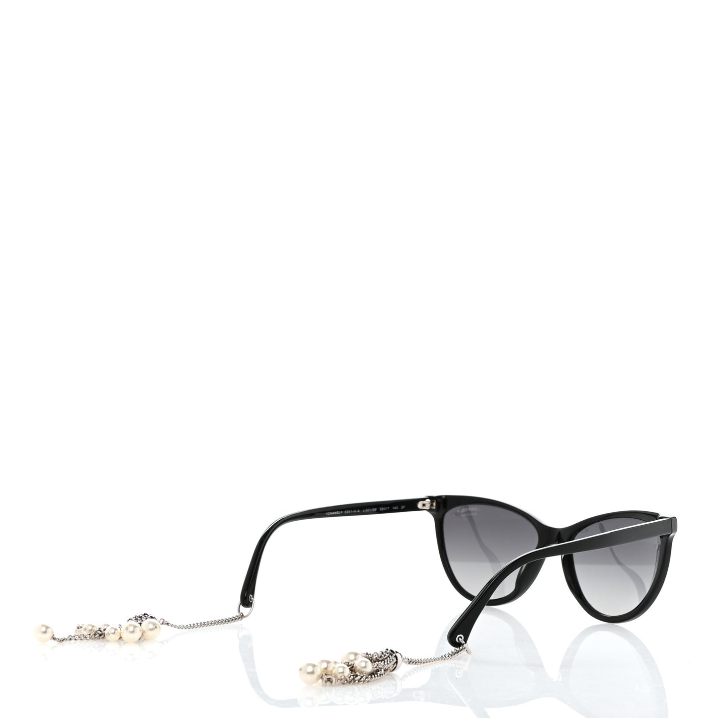 Acetate Polarized Fantasy Pearl Cat Eye Sunglasses 5341-H-A Black