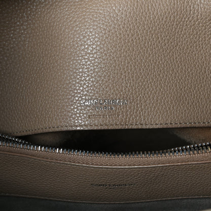 Saint Laurent Grained Calfskin Small Supple Sac De Jour Dark Beige 6 of 13