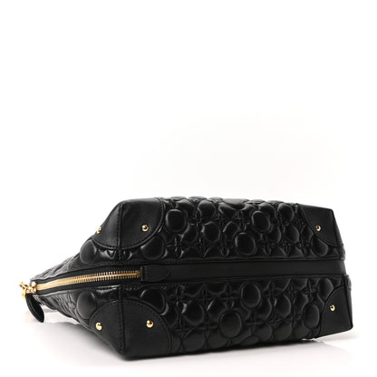 Louis Vuitton Lambskin Quilted Flowers Triangle Softy Black 4 of 9