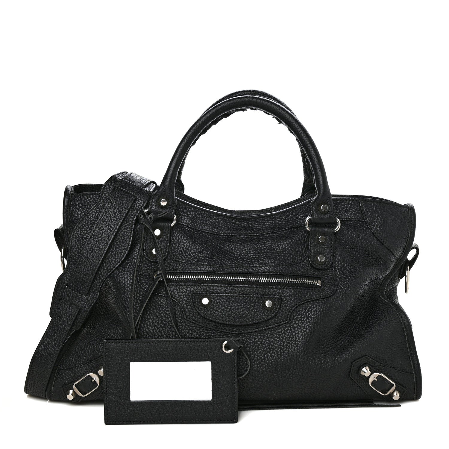 Balenciaga Vibrato Calfskin Classic Silver Hardware City Black 1 of 12