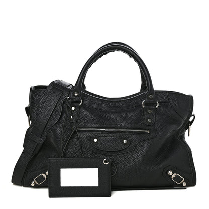 Balenciaga Vibrato Calfskin Classic Silver Hardware City Black 1 of 12