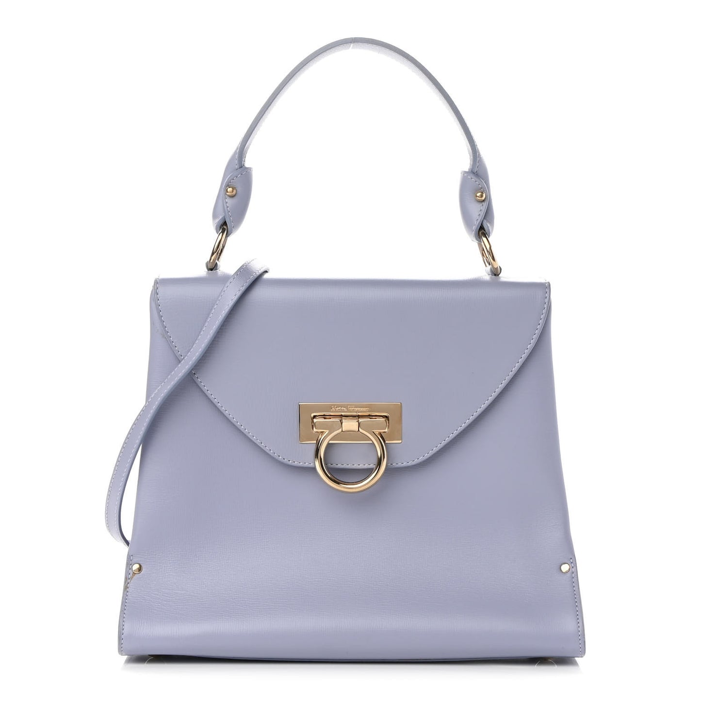 Calfskin Gancini 2-Way Top Handle Bag Light Purple