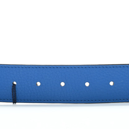 Louis Vuitton Taurillon 40mm Logo Reversible Belt 95 38 Blue Red 5 of 6