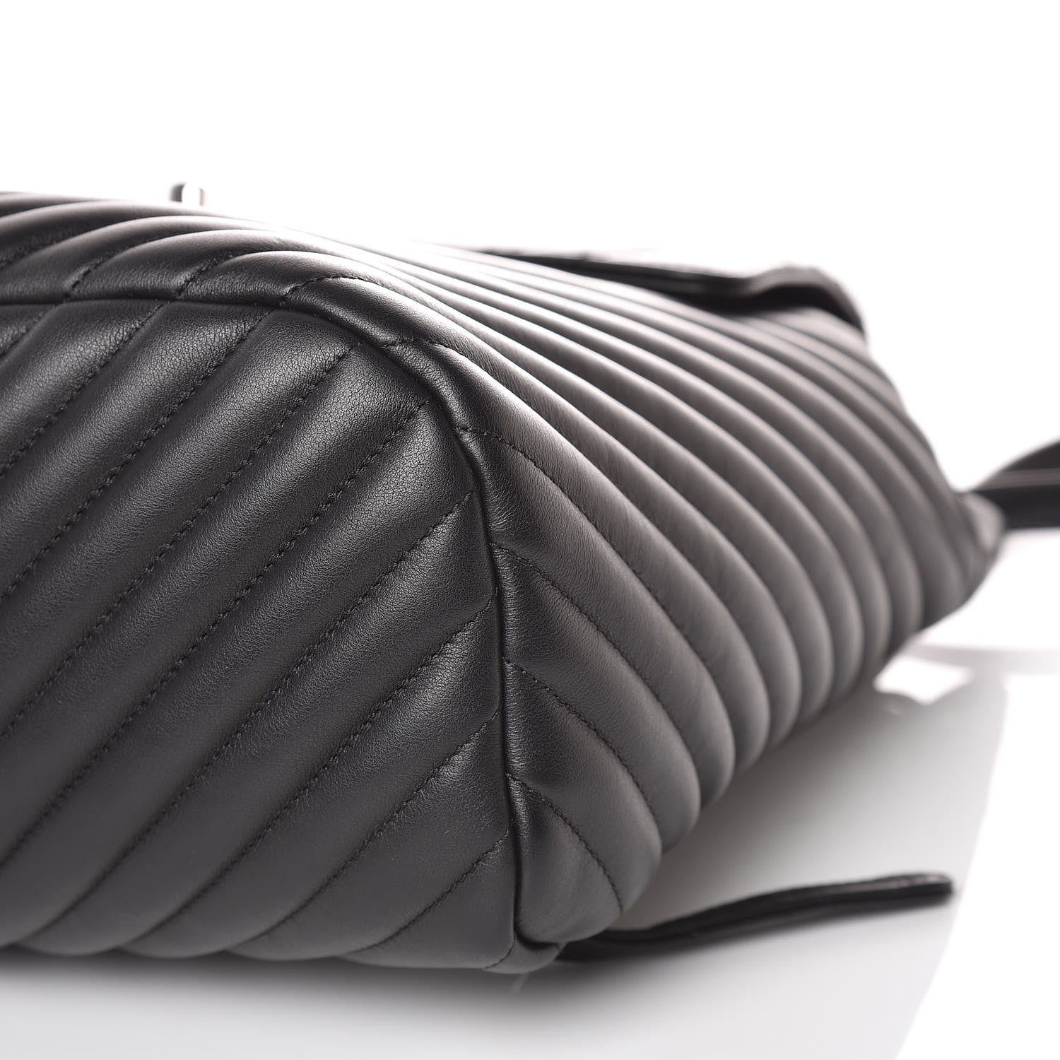 Chanel Calfskin Chevron Quilted Large Urban Spirit Backpack Black 9 of 10
